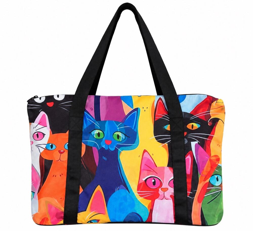 Large Cat Tote for Cat lovers Casual style Travel Bag Perfect Christmas Gift